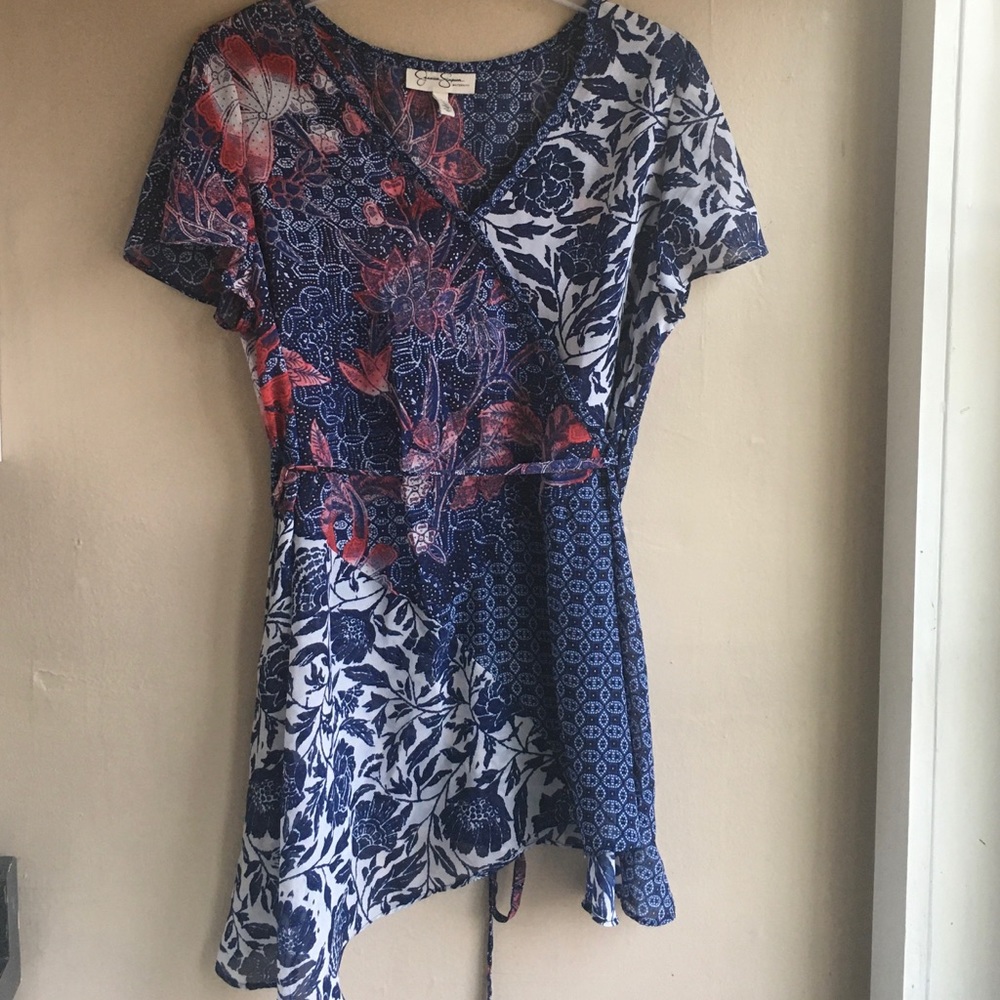 Jessica Simpson Sheer Maternity Blouse
